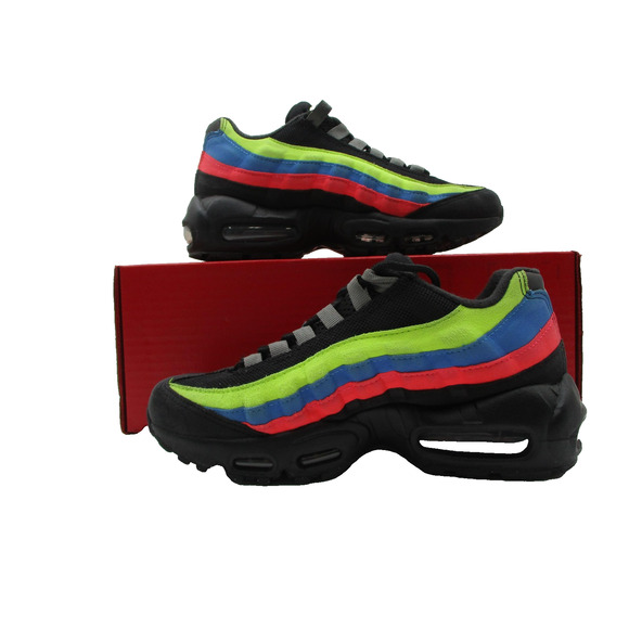 Nike Air Max 95 Shoes Youth Size 5Y Black Volt Blue Red Green DZ5635-001 1F9 - Picture 3 of 15